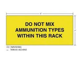 3M™ Diamond Grade™ Weapon Sign 3MN503DG, "DO…RACK", 7 in x 3 in, 10/Package