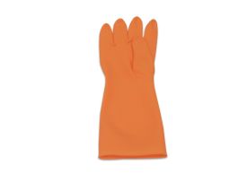 Premium Cleanroom Gloves, Embossed Palm, 20 mil, 15 in, Orange, 100PR/CS Min, 8