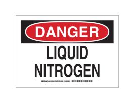 DANGER Liquid Nitrogen Sign, 10" H x 14" W x 0.006" D, Polyester