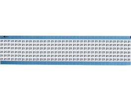 Numerical Wire Markers Permanent Adhesive Vinyl 0.75 in H Legend: 21, 1800 Total