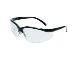 Motion Black Safety Glasses with Clear Polycarbonate Anti-Fog/Anti-Scratch Lens