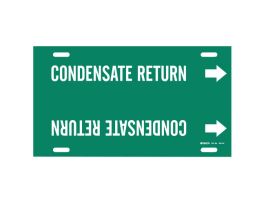 Snap-On Pipe Marker: CONDENSATE RETURN, 10" H x 32" W, Fits Pipes 10" Dia. Thru 15" Dia.
