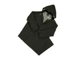 West Chester, 35mm Black PVC/Poly 60in FR Rain Coat , 2X