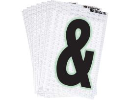 Glow in the Dark 2 in Black, Green Glow on Silver Number & 10/PK