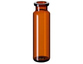 Headspace Vial, Amber Glass, 20 mm, DIN Crimp Neck, Round Bottom, 20 mL; 1000/pk