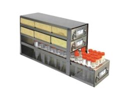 Upright Freezer Drawer Rack, 2 Drawers for 6 Boxes & 1 for (30) 50 mL Tubes