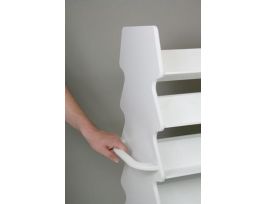 CART WHT PVC XW SLANTED W/XTRA STOR