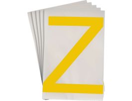 ToughStripe® Floor Marking Polyester 8 in Label Letter Z Yellow 20/PK