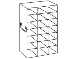 Upright Freezer Rack for 100-Place Slide Boxes, 3 x 7 Array