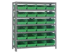 12INX36INX39IN 24 GREEN BINS 4IN BIN