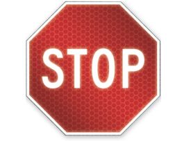 Traffic Sign, STOP, 18" x 18", High-Intensity Prismatic, EA
