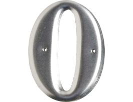 1600 Series Permanent Aluminum Embossed Number and Letter Labels 3 in 0 10/PK