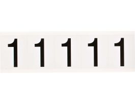 Vinyl 1.938 in Numbers and Letters Black on White 1 Card of 5 Labels