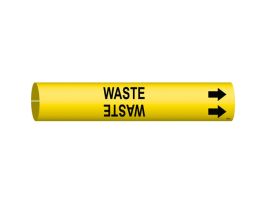Waste Pipe Marker, 2.8125" H x 2.8125" W, Fits Pipes 4" Dia. Thru 6" Dia.