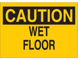 CAUTION Wet Floor Sign, 7" H x 10" W x 0.06" D, Polystyrene