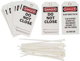 Danger Tag DO NOT CLOSE Polyester 5.75 H x 3 W BK/RD/WH 25/PK