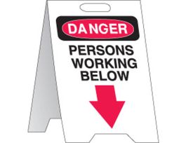 DANGER Floor Stands, PERSONS WORKING BELOW