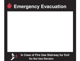 Emergency Evacuation Map Holder, 15" H x 17.5" W, Luminous