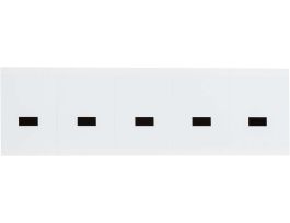 Vinyl 1.938 in Numbers and Letters Black on White - Card of 5 Labels