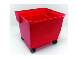 BUCKET 36L WITH CASTERS RED