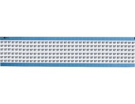 Numerical Wire Markers Permanent Adhesive Vinyl 0.75 in H Legend: 97, 1800 Total