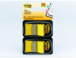 Post-it® Flags 680-YW2, 1 in. x 1.7 in. Canary Yellow 2 pk 6 pk/inner 24 pk/cs