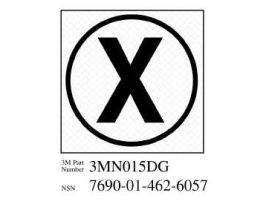 3M™ Diamond Grade™ Damage Control Sign 3MN015DG, "Cir X-Ray", 2 in x 2 in, 10/Package