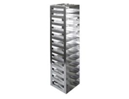Vertical/Chest Freezer Rack with Spring Clips for Mini 2" Boxes, 11 box capacity