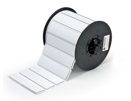 B30 Series Raised Profile Rectangular Labels 1 in H x 4 in W White 300/RL