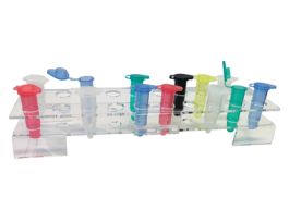 TUBE RACK ACRYLIC CRYSTAL CLEAR 5ML TUBE