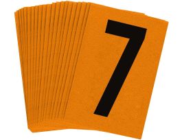 BradyLite 1 in Reflective Numbers Black on Orange, 7 25/PK