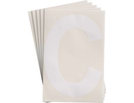 ToughStripe® Floor Marking Polyester 8 in Label Letter C White 20/PK