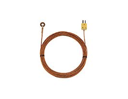 Type-K Bolt-On Probe 0.62" OD Mini-Connector, Grounded 25ft Strt Fiberglass Cable