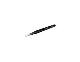 Color Coded Straight Flat Tip 2A Tweezers, Black, 5.75" L; 1/pk