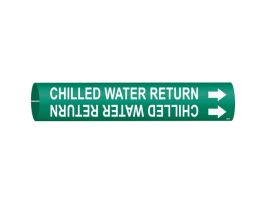 Chilled Water Return Pipe Marker, 0.875" H x 0.875" W, Fits Pipes 1.5" Dia. Thru 2.375" Dia.