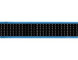 Consecutive Letters Wire Markers  Vinyl Cloth, A to Z White on Black 1300 Total