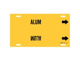 ALUM Pipe Marker, 8" H x 16" W, Fits Pipes 6" Dia. Thru 7.875" Dia.