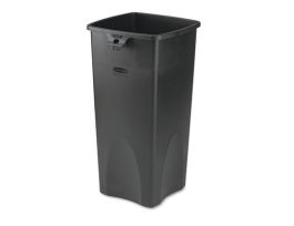 RECEPTACLE WASTE SQ BK