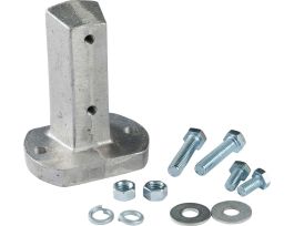 Sign Post Hardware, 4.25" H x 3.25" W x 2.5" D, Aluminum