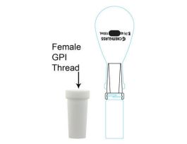 ADAPTER,TRANS,PTFE,14/20 INNER TO 13-425