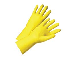 PosiGrip Yellow Latex Glove, Flock Lined, Embossed palm 