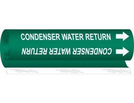 Condenser Water Return Pipe Marker, 8" H x 5" W, Fits Pipes 0.5" Dia. Thru 1.375" Dia.