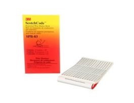 3M™ ScotchCode™ Pre-Printed Wire Marker Book SPB-03, black print on a white background highlights the characters, 5/Case