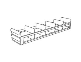 Upright Freezer Sliding Tray Eco-Rack for Standard 2" Boxes, 5 x 2 Array