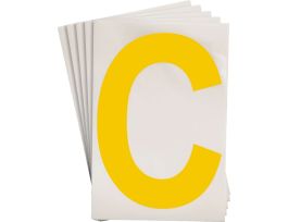 ToughStripe® Floor Marking Polyester 8 in Label Letter C Yellow 20/PK