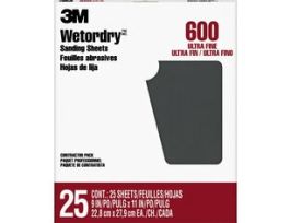 3M™ Wetordry™ Sanding Sheets 99419NA, 9 in x 11 in, 600 grit, 25 sheets/pk, 10 pks/cs