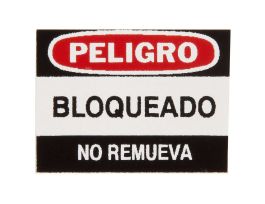 Brady® Padlock Labels Vinyl PELIGRO Spanish 6PK
