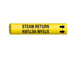Steam Return Pipe Marker, 2" H x 2" W, Fits Pipes 2.5" Dia. Thru 3.875" Dia.
