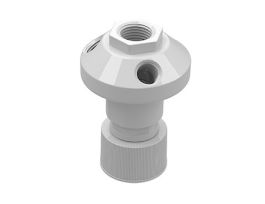 Solvent Waste Manifold, PP, GL38, 1x1/2" NPT, 3x1/4" NPT; 1/EA