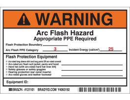 CAUTION Chemical storage area. Labels, Black/Yellow on White, 3.5" H x 5" W x 0.006" D